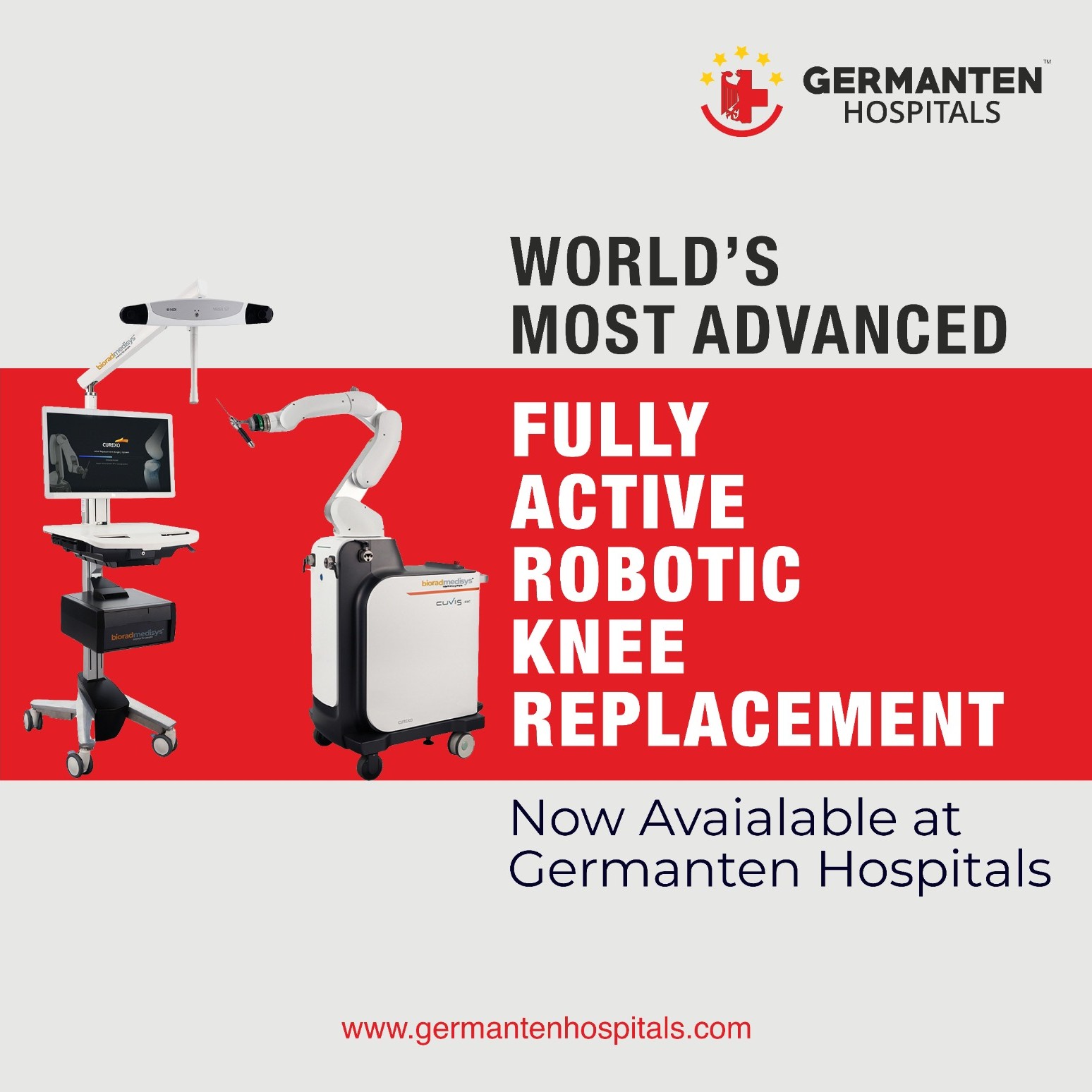 Robotic knee surgery illustration for mobile devices